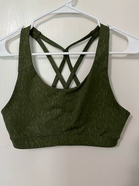 Old Navy Olive Green Crisscross Sports Bra
